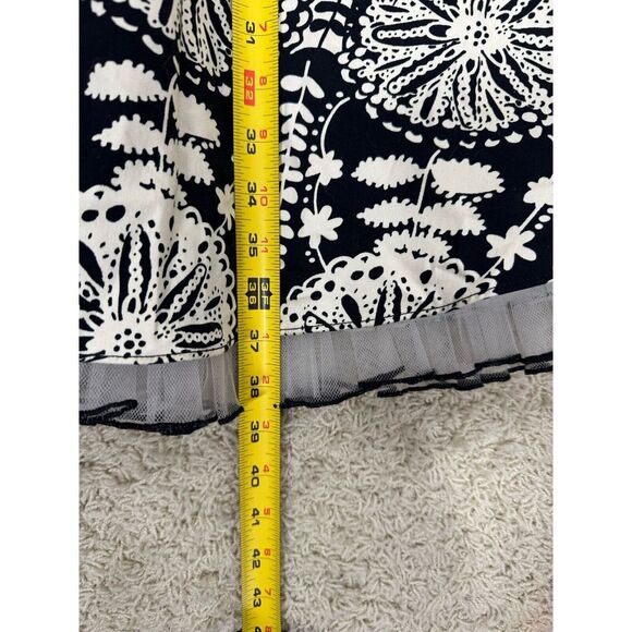 Nightway Womens Swing Dress With Crinoline Skirt Adj Straps Abstract Print Sz 10 - Picture 10 of 16